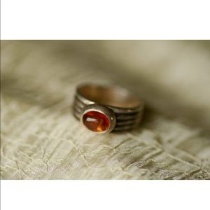 Vintage amber statement ring